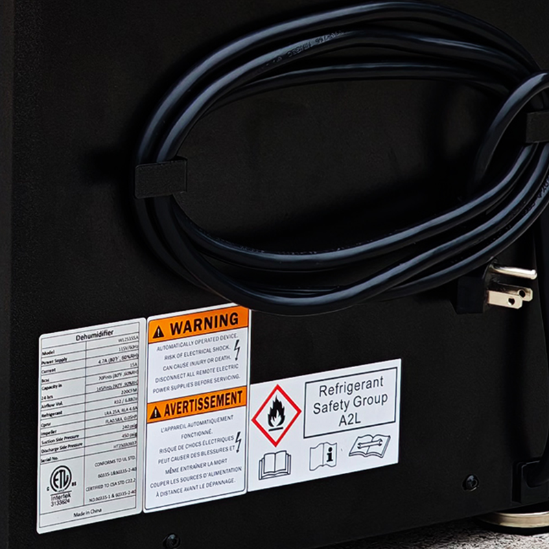 Back Side of Vt70e Dehumidifier Back Side of Vt70e Dehumidifier