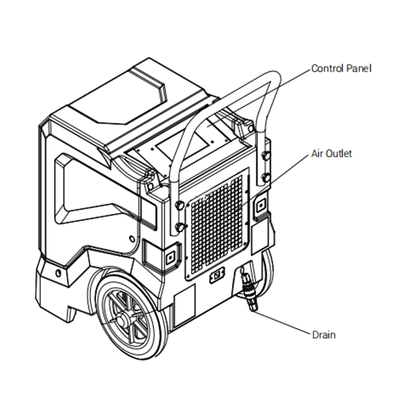 Algr65l Commercial Dehumidifier with Drain Hose