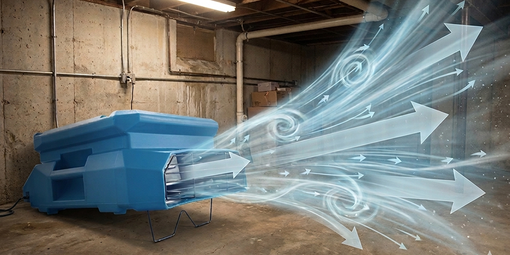 Pa Lo U1000 Industrial Air Mover Fan for Air Circulation