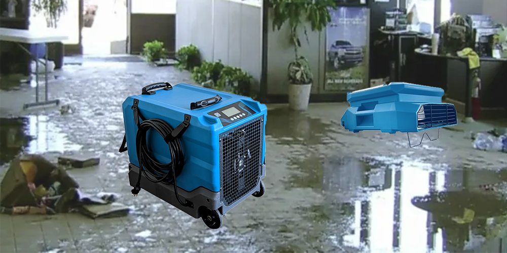 Preair Dehumidifier and Air Mover for Flood Damage