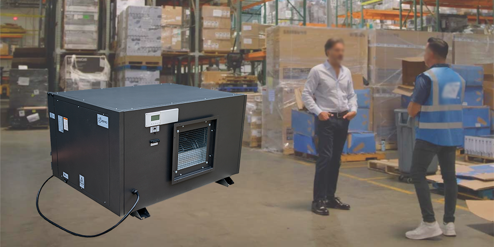 Zeta480 Industrial Dehumidifier for Electronics Warehouse