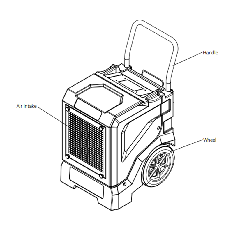 Algr65l Water Damage Restoration Dehumidifier with Handles