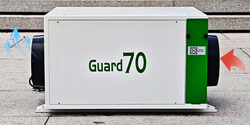 Guard70 Ceiling Mount Dehumidifier with Air Inlet and Outlet