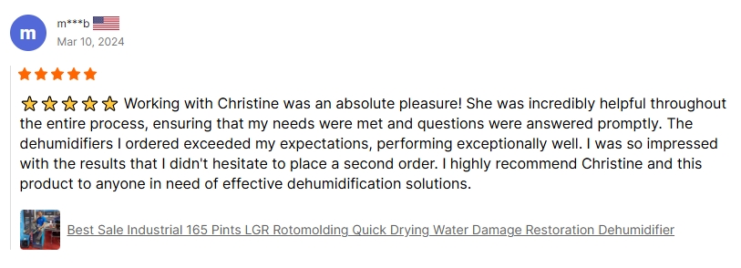Good Comment from American Customers